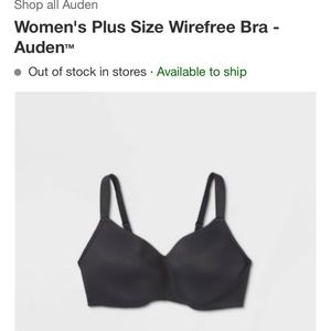42C - Target - Auden Wirefree Bra NWT.